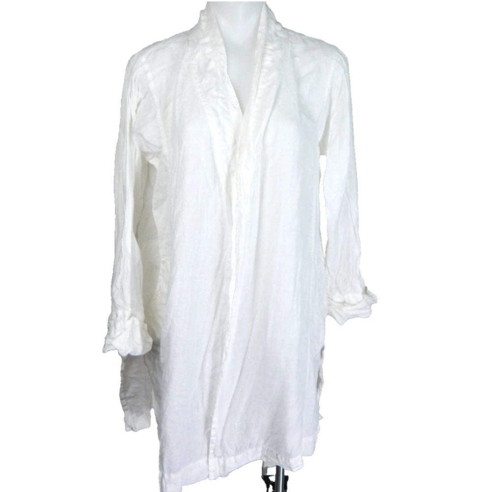 Dries Van Noten Linen Embroidered Kimono